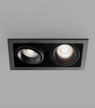 Foco Empotrable Ghost 2 Led 2L 12W negro - LIGHT POINT 2