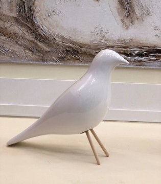 PAJARO ceramica color blanco brillo - VP Interiorismo 2