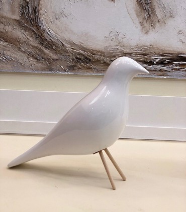 PAJARO ceramica color blanco brillo - VP Interiorismo