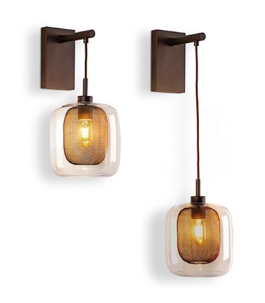 Aplique de pared Fox 1L chocolate - Schuller
