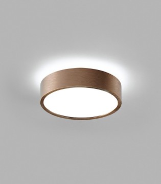 Plafón-aplique de diseño Shadow 2 oro rosa 13+4W Ø21cm - LIGHT POINT 2