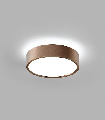 Plafón-aplique de diseño Shadow 2 oro rosa 13+4W Ø21cm - LIGHT POINT