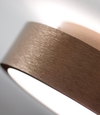 Plafón-aplique de diseño Shadow 2 oro rosa 13+4W Ø21cm - LIGHT POINT