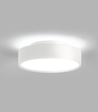 Plafón-aplique de diseño Shadow 1 blanco 7+3W Ø15cm - LIGHT POINT