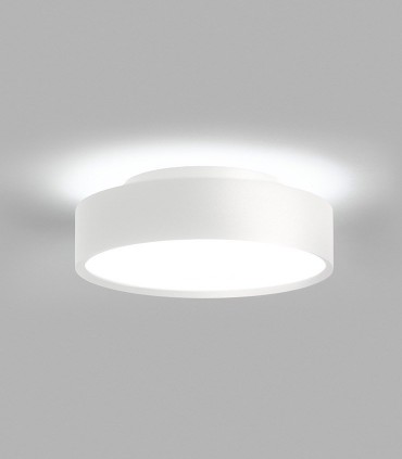 Plafón-aplique de diseño Shadow 1 blanco 7+3W Ø15cm - LIGHT POINT