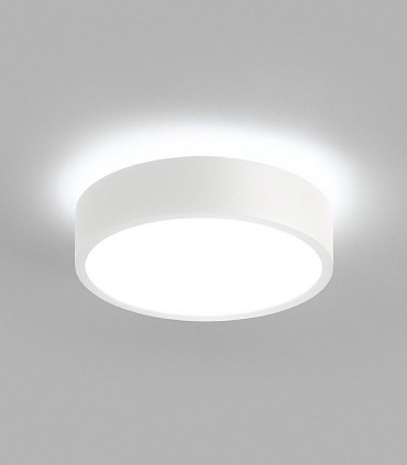 Plafón-aplique de diseño Shadow 2 blanco 13+4W Ø21cm - LIGHT POINT