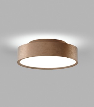 Plafón-aplique de diseño Shadow 1 oro rosa 7+3W Ø15 cm  - LIGHT POINT