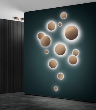 Composición con Apliques de diseño SOHO oro rosa - LIGHT POINT
