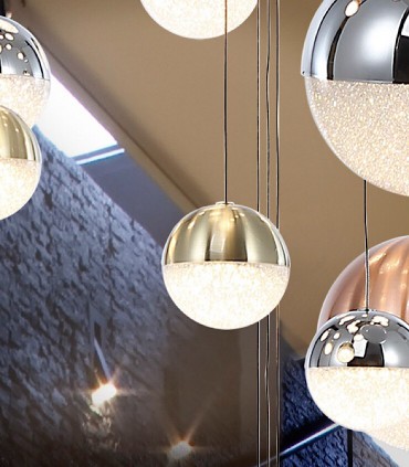 Lampara techo larga SPHERE multicolor 27 luces - Schuller