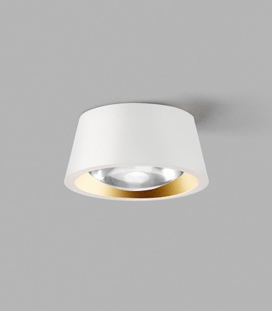 OPTIC OUT 1 blanco - LIGHT POINT con arillo dorado incluido.