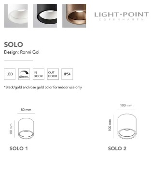 Foco superficie SOLO ROUND 1 blanco - LIGHT POINT 2