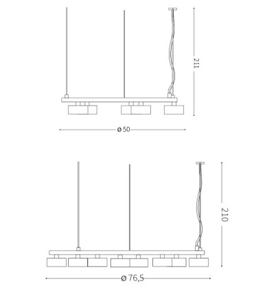Dimensiones Lámparas de techo MINOR SP - IDEAL LUX