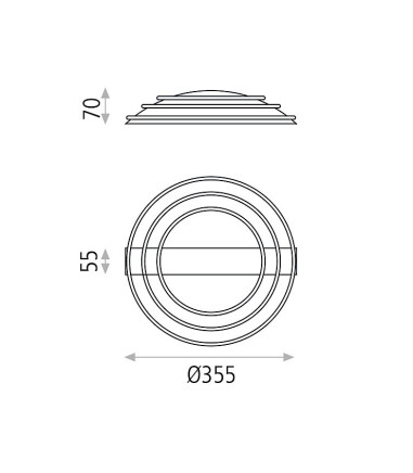 Dimensiones aplique Ringo led de ACB