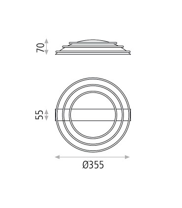 Dimensiones aplique Ringo led de ACB