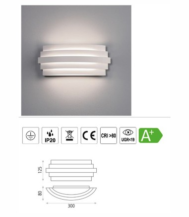 Características del aplique de pared LED Luxur de ACB