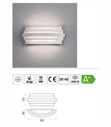 Características del aplique de pared LED Luxur de ACB