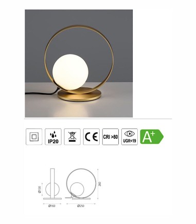 Características sobremesa Halo LED de ACB