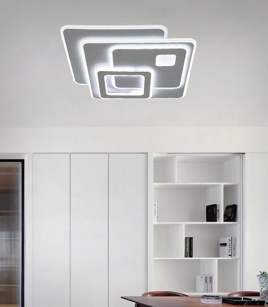 Plafón Retro LED Blanco c/mando 170W - Kelektron