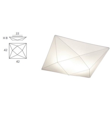 Dimensiones Plafón de Tela Polaris 42cm - Ole