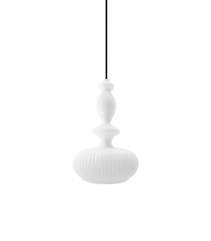 Lámpara Colgante MD4293  Ineslam cristal blanco o transparente Ø19cm E27