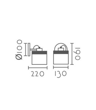 Aplique de pared nórdico ND5 metal blanco Ø13cm 2