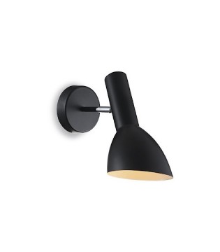Aplique de pared orientable ND20N metal negro E27