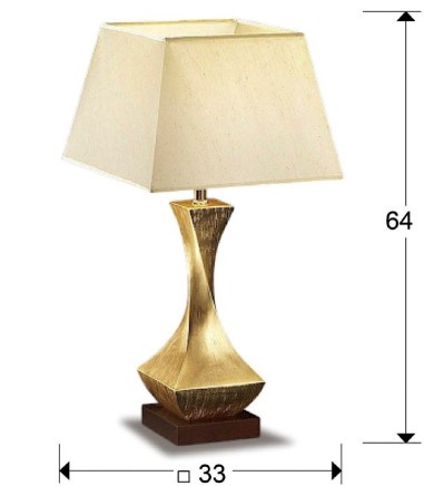 Dimensiones Lámpara de mesa DECO oro pequeña 1 luz - Schuller