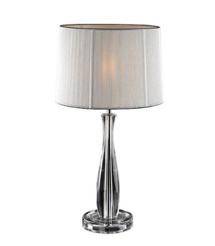 Lámpara de mesa salón LIN transparente con pantalla - Schuller 2