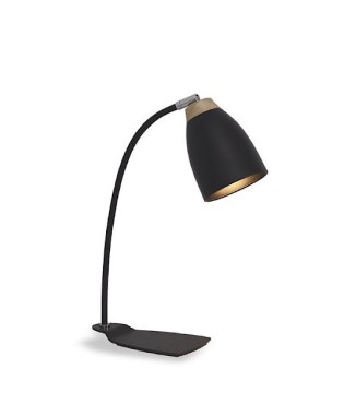 Lámpara mesa nórdica ND17SN metal negro-madera E27