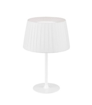 Lámpara de mesita de noche blanca con pantalla Ø25 cm MT5119S-W - Ineslam 2