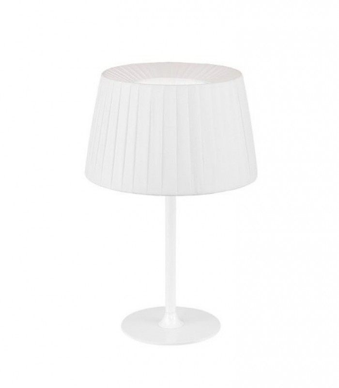 Lámpara de mesa blanca con pantalla Ø25 cm MT5119S-W - Ineslam