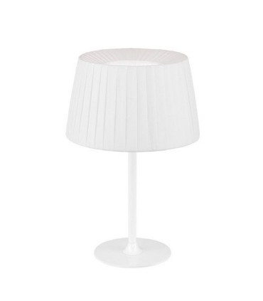 Lámpara de mesa blanca con pantalla Ø25 cm MT5119S-W - Ineslam