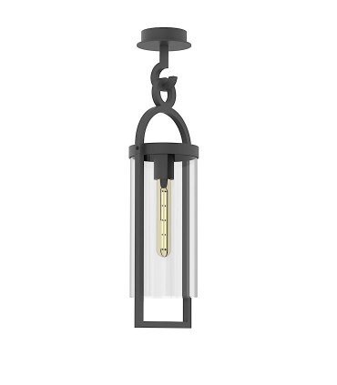 Lámpara plafón MAYA 1L IP54 gris 62cm 6554 - Mantra