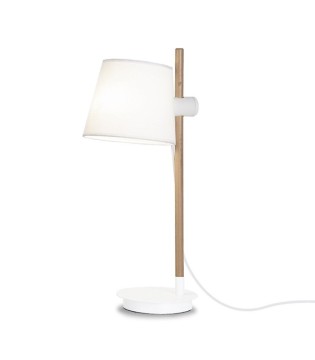 Lámpara de mesa madera con pantalla negro ND40 2