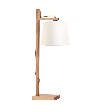 Lámpara de sobremesa madera con pantalla ND42