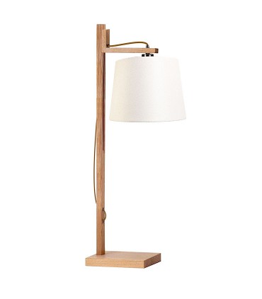 Lámpara de sobremesa madera con pantalla ND42