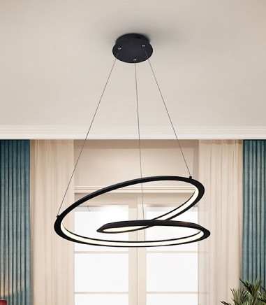 Lámpara LOOPING negro 60cm de Schuller