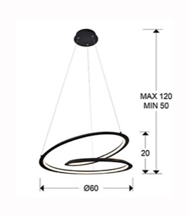 Lámpara de techo circular LED Looping...
