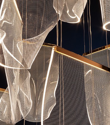 Lámpara VELOS 14 luces oro rosa - Schuller