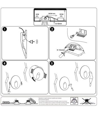 Manual de montaje foco de yeso Thriller de ACB