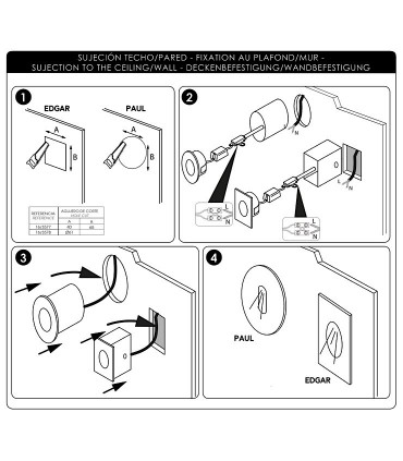 Instrucciones de instalación Foco empotrable de pared PAUL 3W - ACB