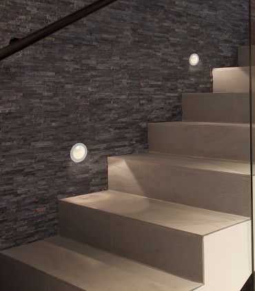 Imagen de ambiente con focos empotrables de pared REGAL 3W - ACB
