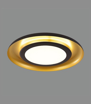 Plafón LED techo Shiitake negro oro - ACB