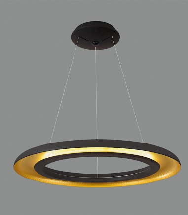 Lámpara de techo LED circular SHIITAKE 3000K negro-oro - ACB