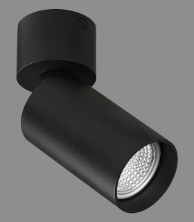 Foco superficie negro ZOOM GU10 orientable Ø56mm - ACB