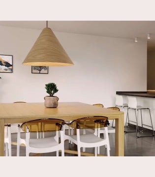 Lámpara de techo madera TESSA Ø61cm - Ineslam 2