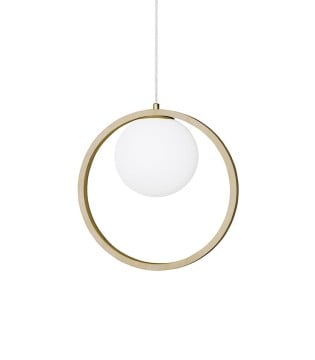 Lámpara techo madera colgante MD2416-NAT Ø39 - Ineslam