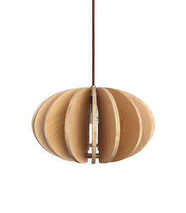 Lámpara colgante madera CHOPO Ø29cm