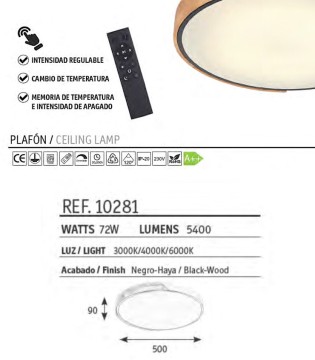 Plafón de techo Norway LED regulable mando Ø50cm- Jueric 2