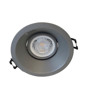 Aro Redondo Empotrable COMFORT GU10 Plata Mate Mantra